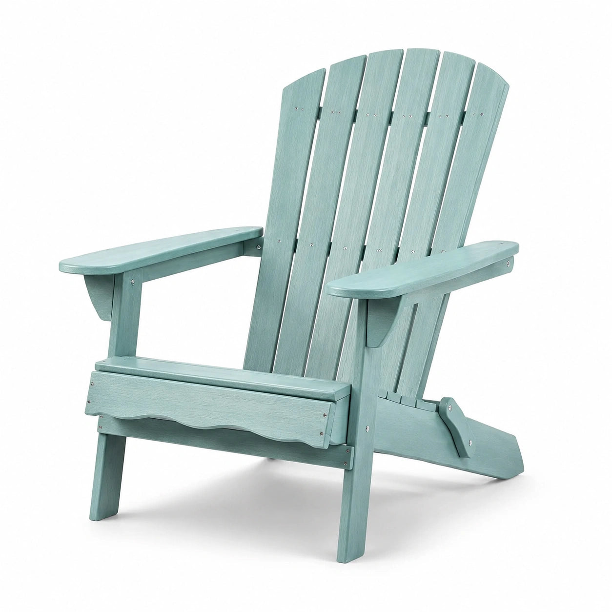 Sedia pieghevole Adirondack in legno blu-verde