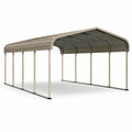 Carport in Metallo Beige 600x300x250 cm